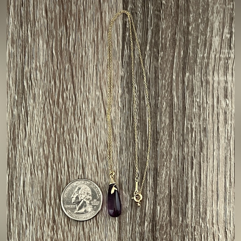 Tiffany & Co. amethyst olive leaf necklace - Picture 7 of 7
